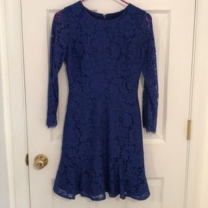 J CREW lace dress royal blue